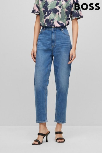 BOSS Blue Ruth Regular Fit High Waisted Stretch Jeans (559273) | £159