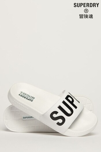 Superdry White Superdry Code Core Pool White Sliders (559298) | £25