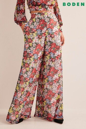 Boden Pink Printed Palazzo Trousers (559493) | £75