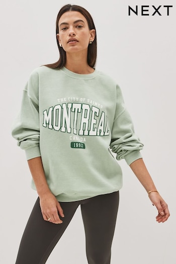 Sage Green Montreal Graphic Sweatshirt (559506) | £35