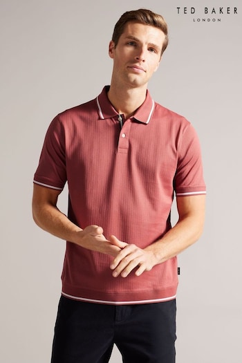 Ted Baker Regular Erwen Short Sleeve Textured Polo Shirt (559676) | £70
