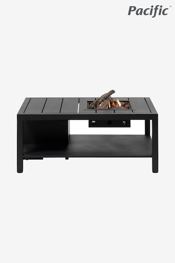 Pacific Black Garden Cosiflow 120 Rectangular Anthracite Fire Pit Table (559681) | £1,000