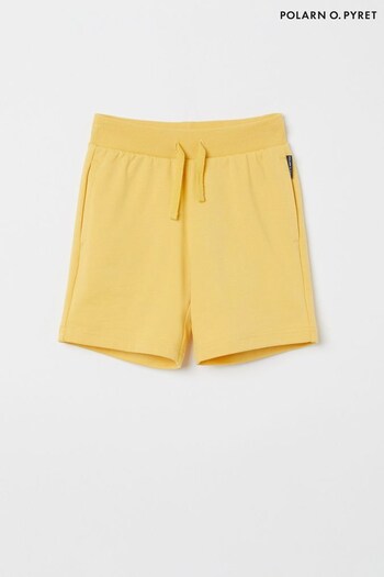 Polarn O. Pyret Yellow Organic Cotton Jersey verwaschenem Shorts (559977) | £18 - £20