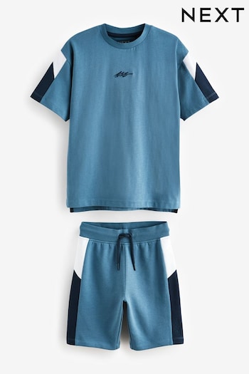 Blue Colourblock Shorts and T-Shirt Set (3-16yrs) (560159) | £15 - £23