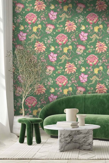 Woodchip & Magnolia Green Arcadia Wallpaper (560249) | £110
