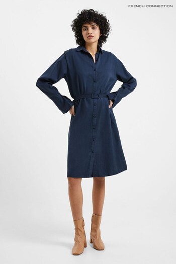 French Connection Blue Andrea Lyocell Shirt Dress (560292) | £79