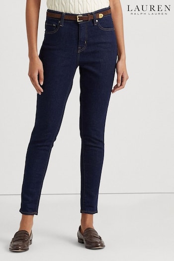 Lauren Ralph Lauren Blue High Rise Skinny Ankle Jeans (560295) | £139