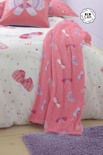 Bedlam Pink Flutterby Butterfly Throw (560373) | £17