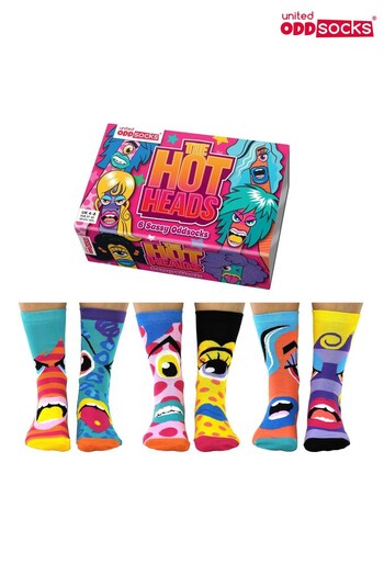 United Odd Socks Multi Hot Heads Socks 6 Pack (560418) | £16