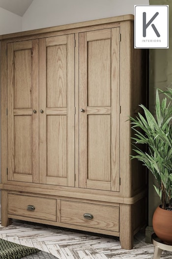 K Interiors Brown Embleton Triple Door 2 Drawer Wardobes (560654) | £1,450