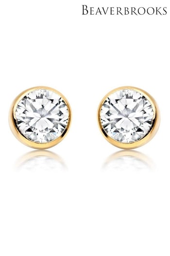 Beaverbrooks 9ct Gold Cubic Zirconia Stud Earrings (560837) | £95