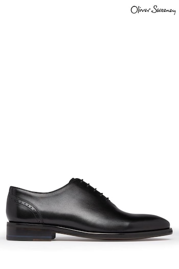 Oliver Sweeney Cropwell Leather Oxford Black Shoes Curve (561111) | £199