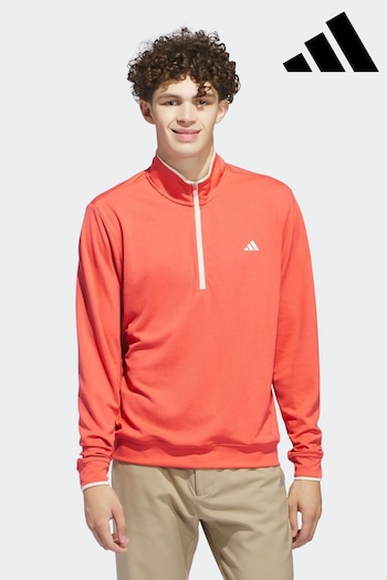 adidas Golf Red Lightweight Half Zip Top (561362) | £40