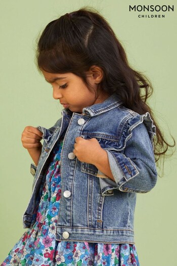 Monsoon Blue Frill Denim Jacket (561400) | £28 - £35