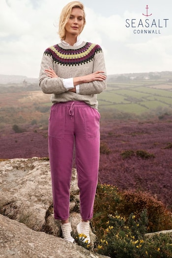 Seasalt Cornwall Purple Dayby Cord Trousers (561716) | £68