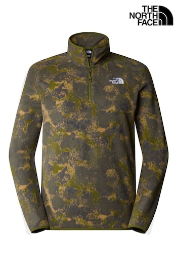 T-shirt basique à col rond en coton Green Mens Glacier 1/4 Zip Fleece (561783) | £55