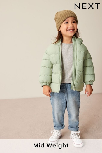 Sage Green Shower Resistant Padded Coat (3mths-7yrs) (561892) | £20 - £24