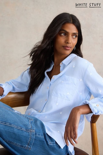 White Stuff Blue Organic Cotton Sophie Shirt (561970) | £49