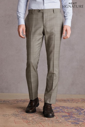 Neutral Slim Fit Signature Check Suit: Trousers (562014) | £90