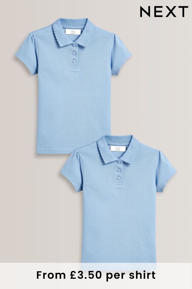 Girls blue school polo shirts outlet
