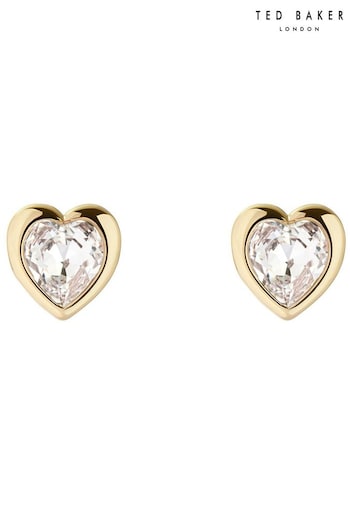 Ted Baker HAN: Gold Crystal Heart Earrings For Women (562766) | £30