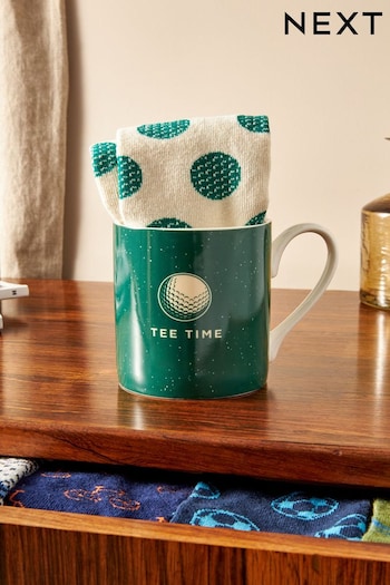 Green Golf Mug With Socks Gift Set (562970) | £12
