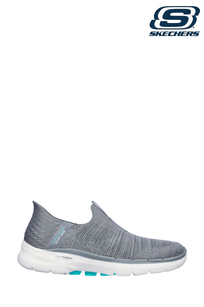 Grey slip outlet on sneakers