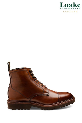 Loake Cedar Toe Cap Derby Brown Boots (563028) | £220
