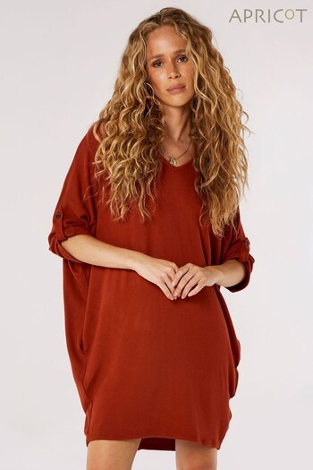 Apricot Red Heavy Soft Batwing Cocoon Dress (563411) | £35