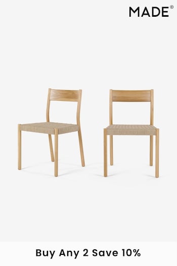 MADE.COM Natural Set of 2 Rhye Dining Chair (563444) | £399
