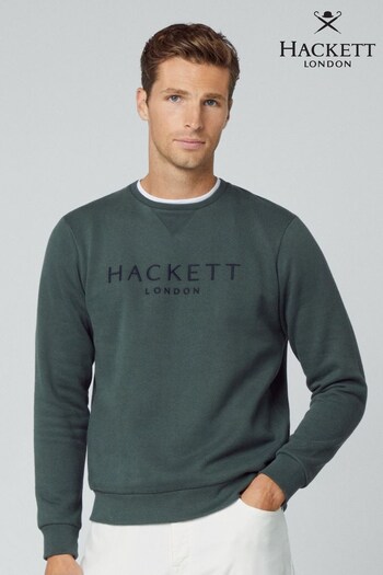 Hackett Men Green London Sweat Top (564083) | £130