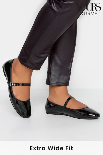 Yours Curve Black Extra Wide Fit Wide Fit Mary Jane Shoes (564501) | £24
