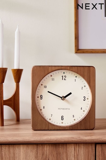 Brown Wood Retro Juno Mantel Clock (564740) | £20