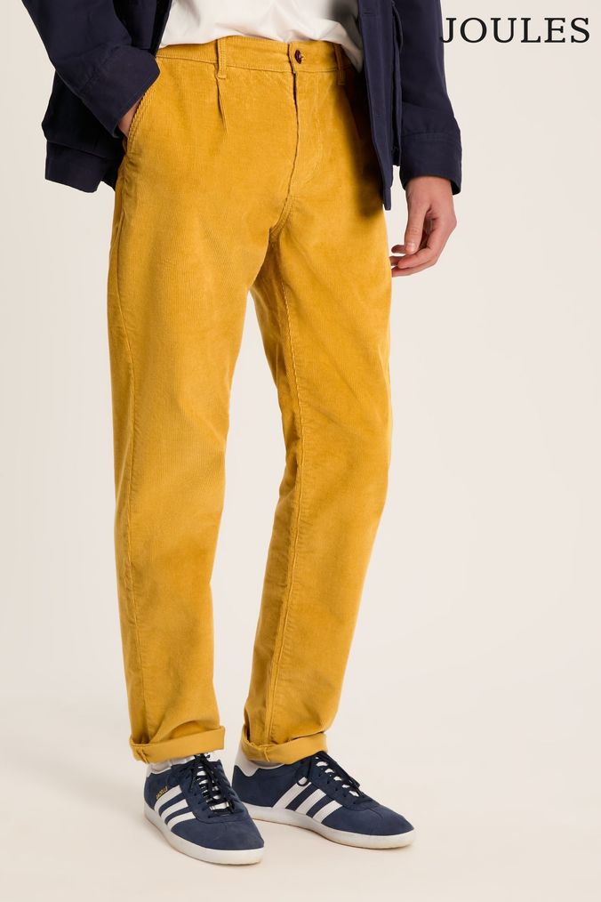 Buy Hiltl Men Khaki Corduroy Trousers Online - 674604 | The Collective