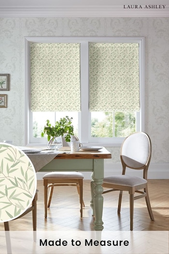 Laura Ashley Green Willow Leaf Hedgerow Made to Measure Roman Blind (564979) | £79