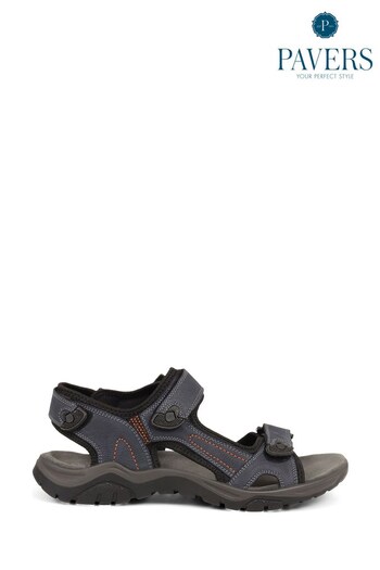 Pavers Blue Leather Walking Sandals (565432) | £40