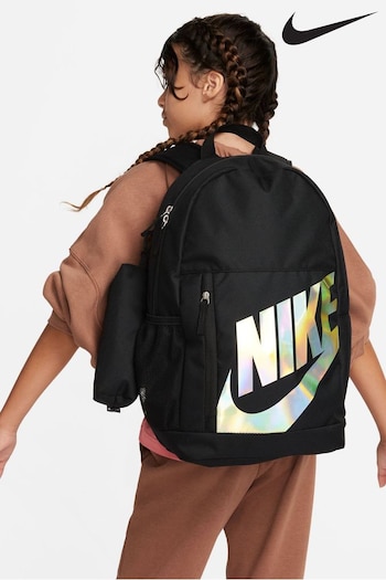 Nike Black Elemental Kids Iridecent Logo Backpack (565487) | £28