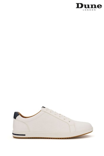 Dune London White Tezzy Perf Entry Trainers (565701) | £75