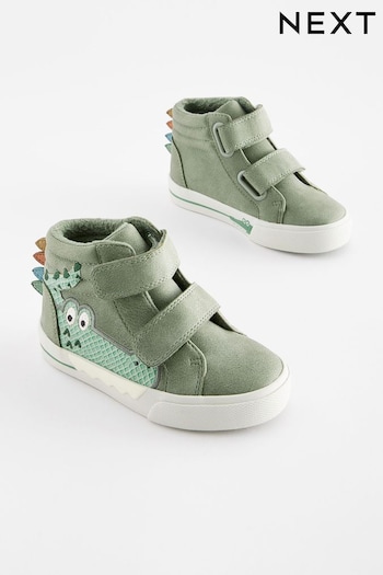 Green Croc Standard Fit (F) Warm Lined Touch Fastening Boots Trainers (565755) | £22 - £26