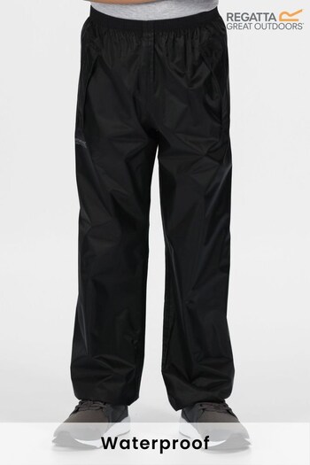 Regatta Kids Stormbreak Black Waterproof Over-Trousers (566112) | £12