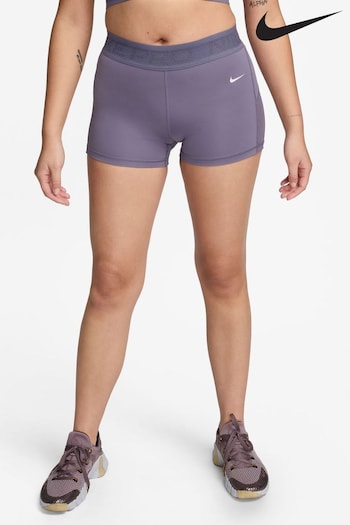 Nike Purple Dri-FIT Pro Mid Rise 3 Mesh Moon-print Shorts (566122) | £33