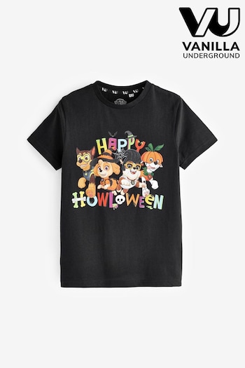 Vanilla Underground Black Paw Patrol Paw Patrol Happy Howloween Little Kids Short Sleeved Halloween T-Shirt (566406) | £14