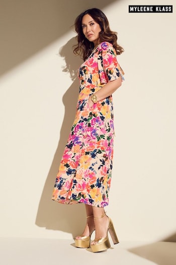 Myleene Klass Pink Floral Printed Tea Dress (566632) | £50