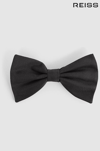 Reiss Black Boyle Grosgrain Silk Bow Tie (566680) | £58