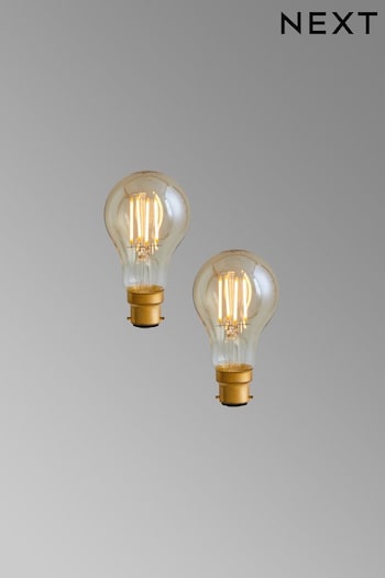 2 Pack 4W LED BC Retro GLS Light Bulbs (566796) | £10