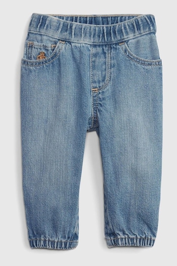 Gap Blue Pull On Bubble Jeans plunging (Newborn-24mths) (566806) | £15