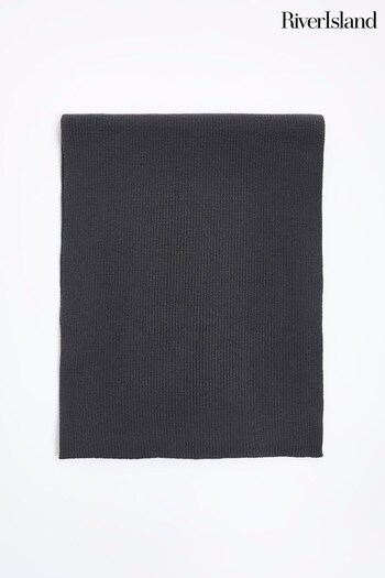 River Island Grey Knitted Scarf (566980) | £15