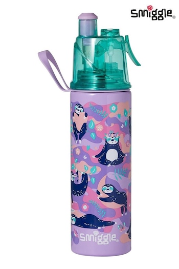 Smiggle Purple Loopy Spritz Insulated Stainless Steel Drink Bottle 500ml (567050) | £19