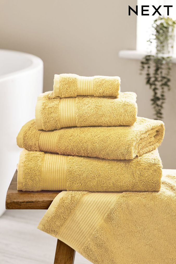 Yellow guest towels on sale