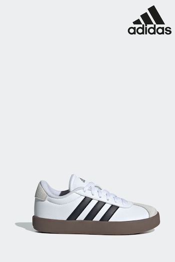 adidas White/Black Sportswear Vl Court 3.0 Kids Trainers (567146) | £35